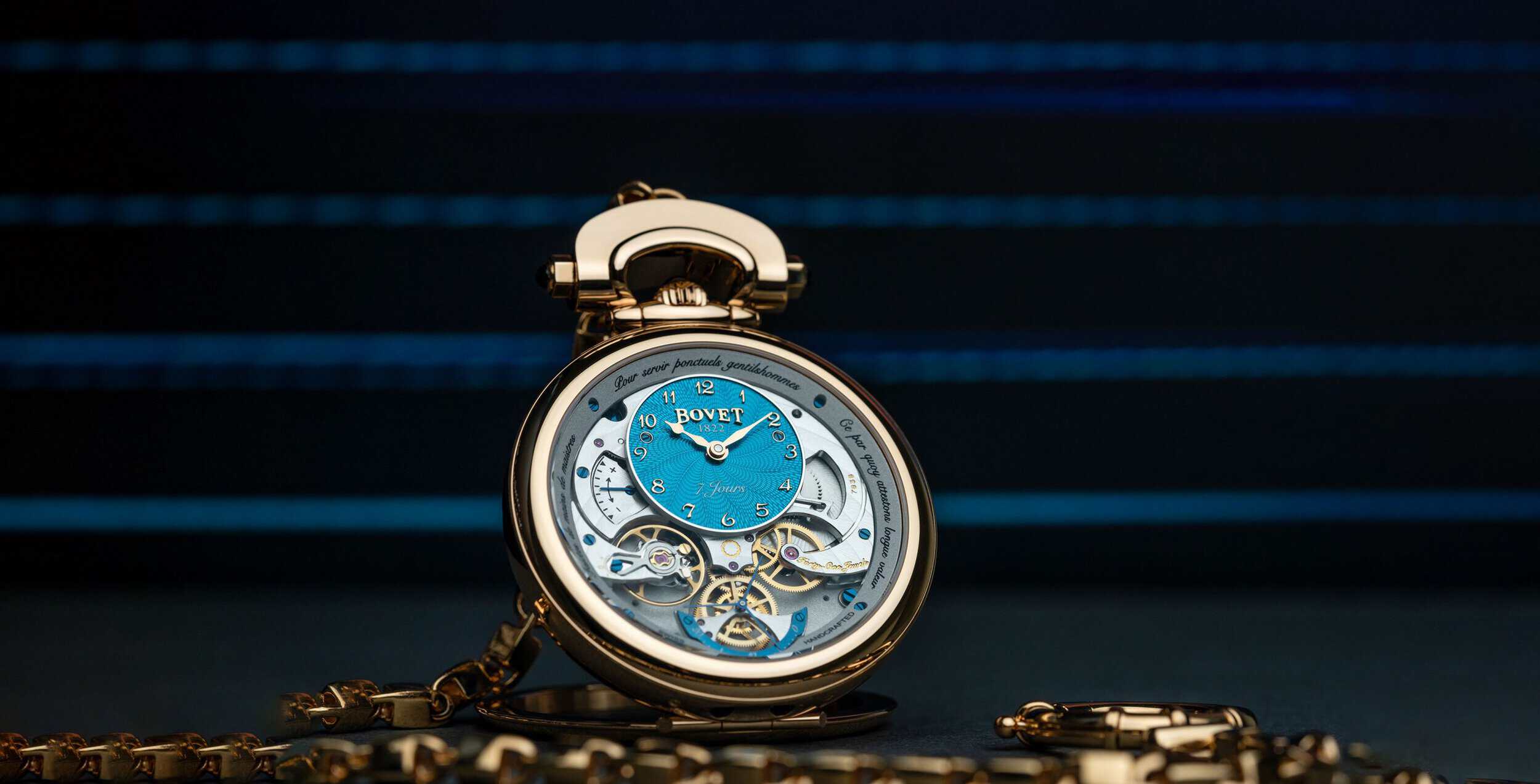 Elegant Bovet timepiece showcased at Merrick Park event, highlighting luxury craftsmanship.