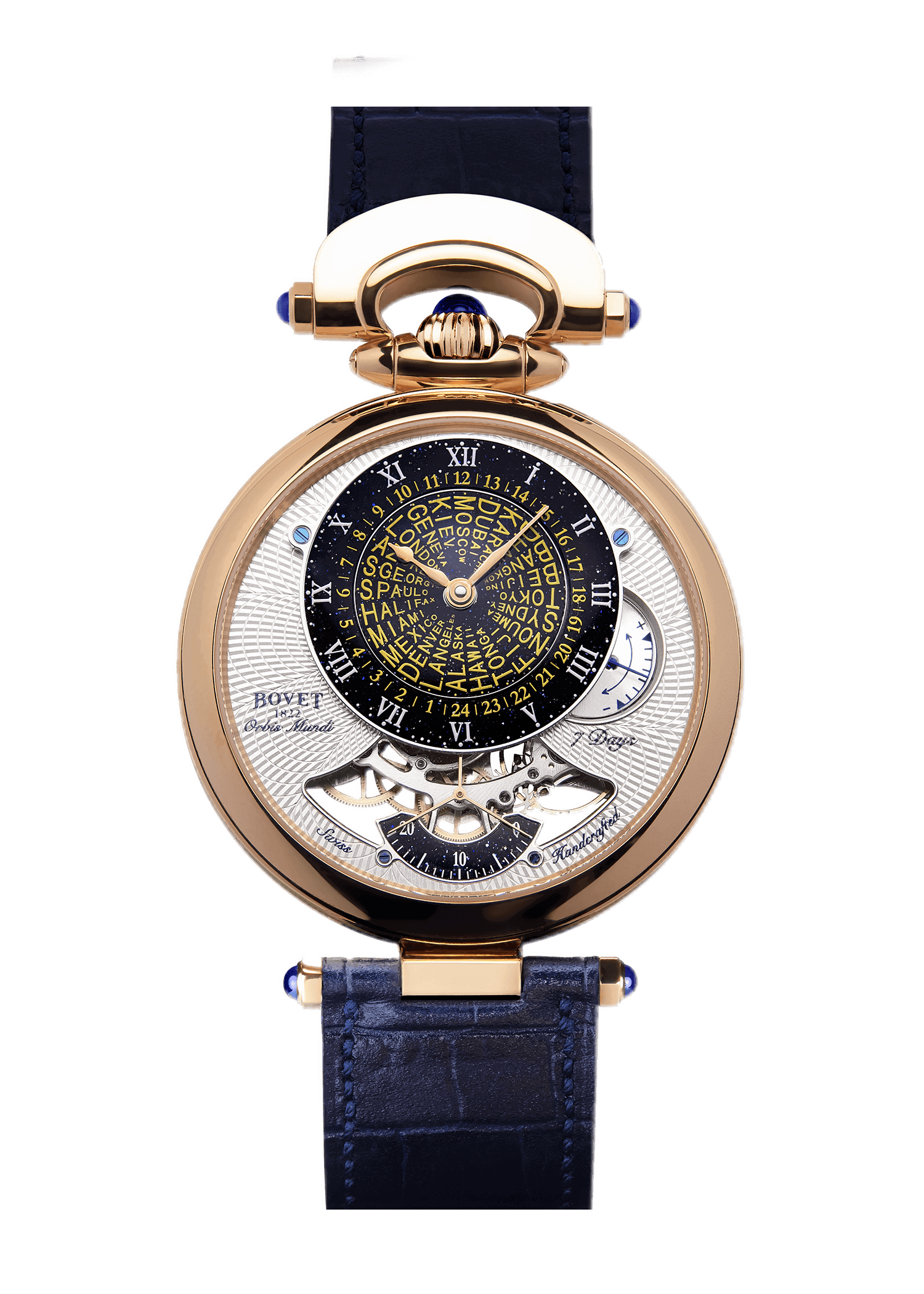Luxurious Bovet timepiece with intricate dial and elegant design, Fleurier - Orbis Mundi collection.